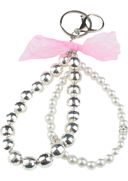 Inci ve Metalize Boncuk Detaylı Anahtarlık