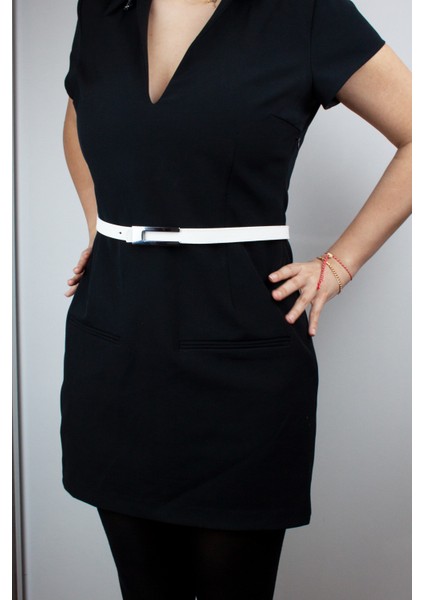 Gümüş Tokalı Vegan Deri Ince Kemer fiyatları