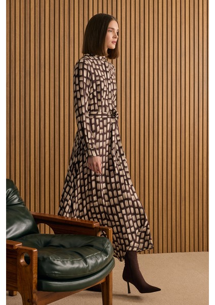 Desenli Viscon Elbise modelleri