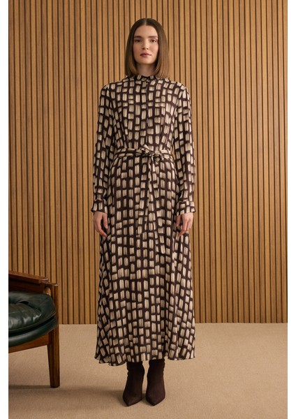 Desenli Viscon Elbise fırsatları