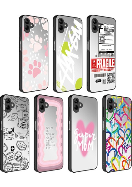 Spia Galaxy A04 Kılıf Aynalı Desenli Kamera Korumalı Parlak Spıa Mirror Kapak-Fragile fiyatları