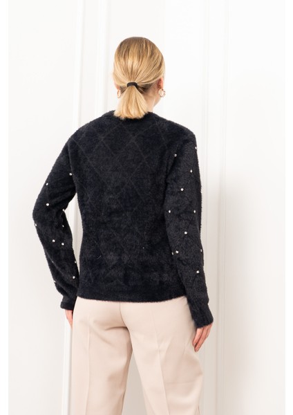 Elara Taşlı Baklava Desen Triko Kazak 24215 fiyatları