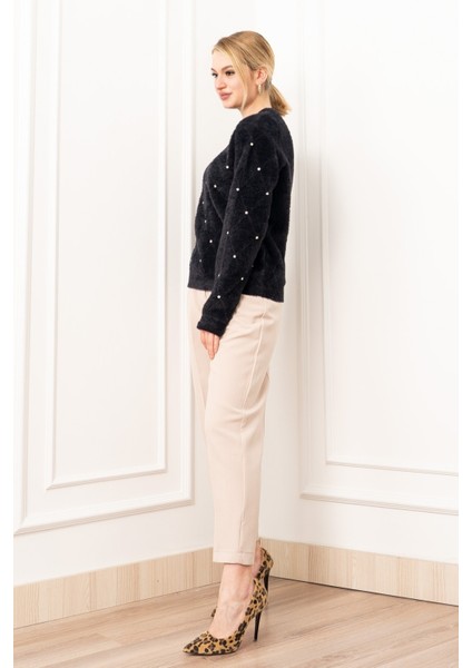 Elara Taşlı Baklava Desen Triko Kazak 24215 modelleri