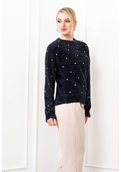 Elara Taşlı Baklava Desen Triko Kazak 24215 fırsatları