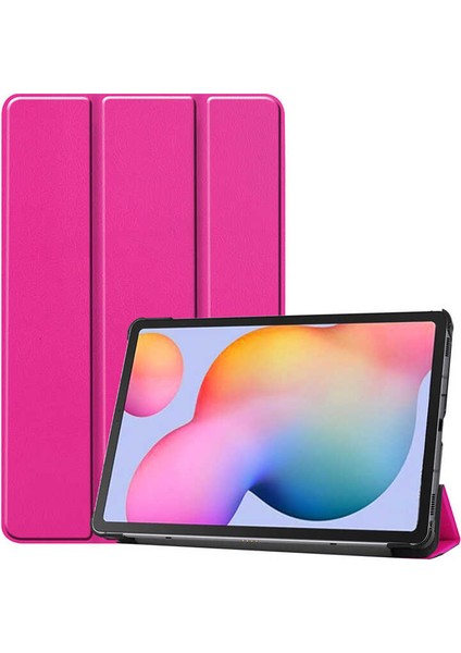 Lenovo Tab P11 Pro 11.2" 2.nesil Uyumlu Spıa Smart Cover Standlı 1-1 Kılıf-Pembe Koyu