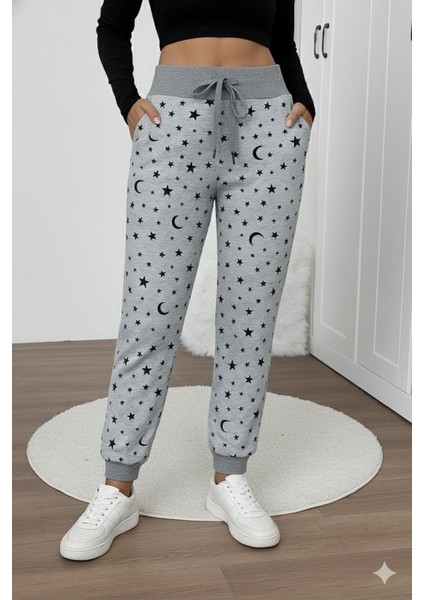 Kadın Yüksek Bel Bağcıklı Desenli Iki Iplik Pantolon fırsatları