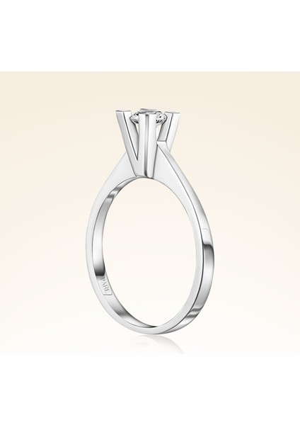 H Renk 0,30 Karat Hrd Sertifikalı Tektaş Pırlanta Yüzük fırsatları