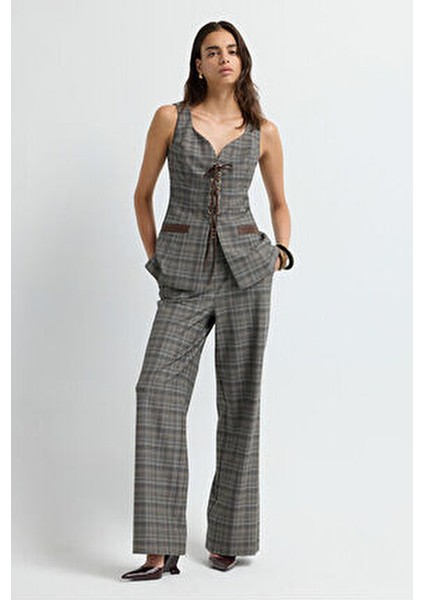 Deri Detaylı Yelek modelleri