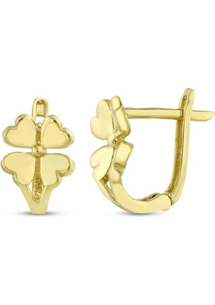 Altın Yonca Küpe - 14K