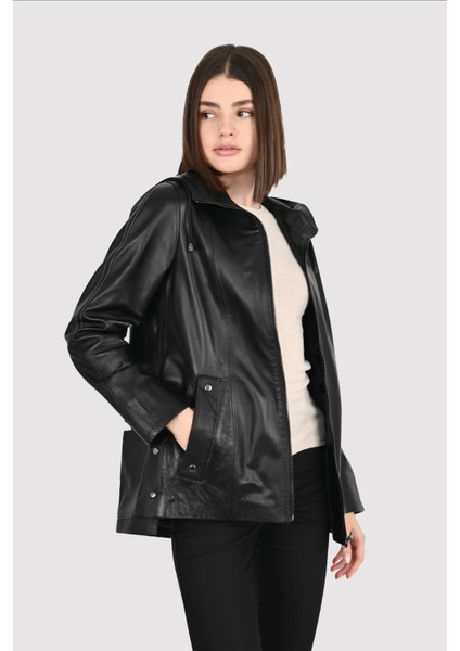 Kadın Deri Mont 8011KSN indirimleri