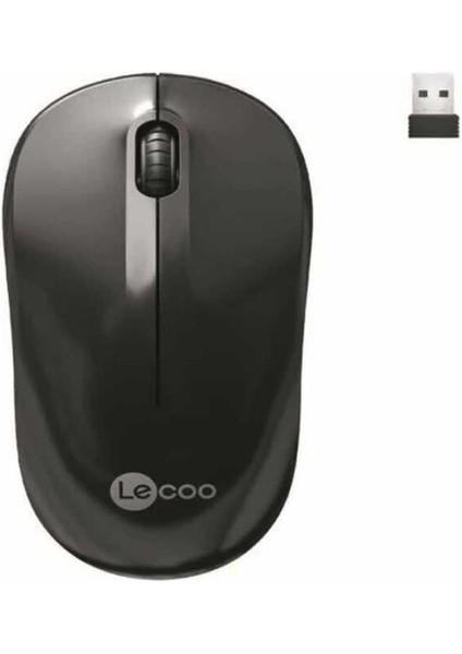 Lecoo WS206 Siyah Optik Kablosuz Mouse