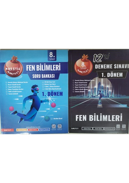 Nartest Yayınevi 1. Dönem Prestij Fen Bilimleri Soru Bankası+12 Li Deneme