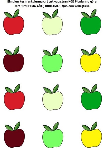 Okul Öncesi Kodlama Etkinlikleri (Elma-Ağaç) fiyatları