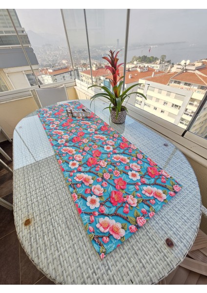 Mint Çiçek Desenli Runner fiyatları