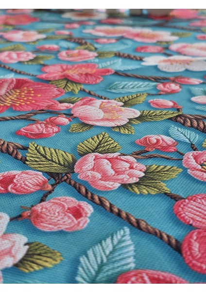 Mint Çiçek Desenli Runner fırsatları