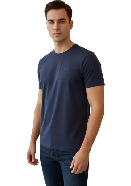 26- 4350 Süper Battal Büyük Beden Unisex Bisiklet Yaka T-Shırt