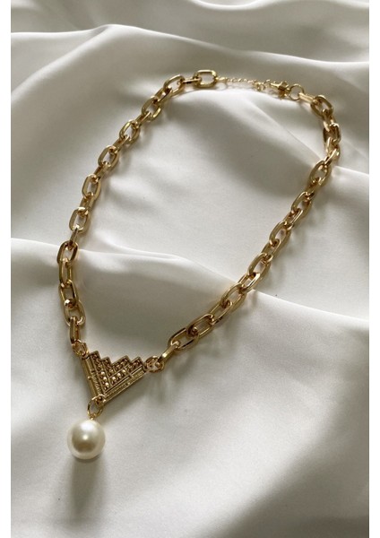 Inci Detay Geometrik Zincir Kolye fiyatları