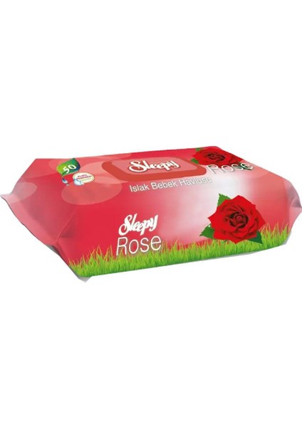 50'li Gül Kokulu Bebe Islak Havlu 6 Al 5 Öde, Rosie Pudra Oda Kokusu fiyatları