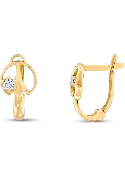 Figürlü Altın Çocuk Küpe - 14K