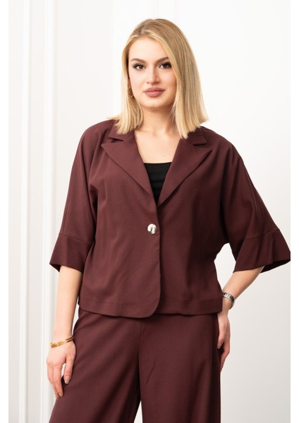 Vera Viskon Premium Takım – Kısa Kol Ceket & Lastikli Pantolon 1269 modelleri