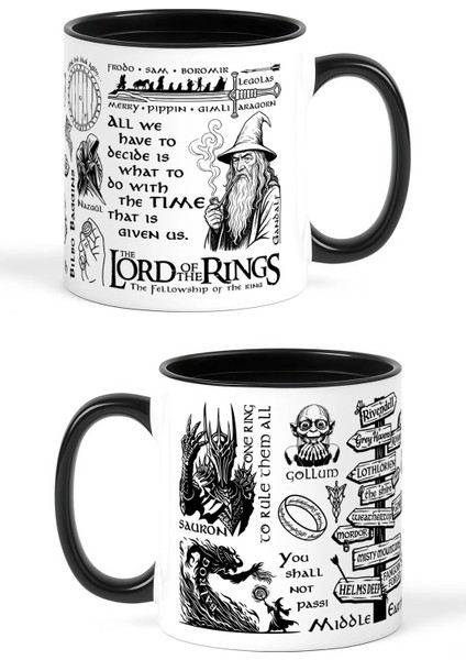 Yüzüklerin Efendisi, Lord Of The Rings Temalı Özel Tasarım Kupa