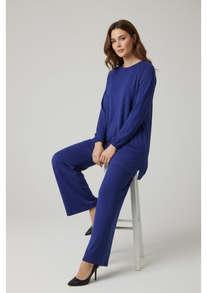 Kadın Tunik Önü Dikişli Altı Bantlı Pantolonun Beli Lastikli Önü Dikişli Ikili Takım fırsatları