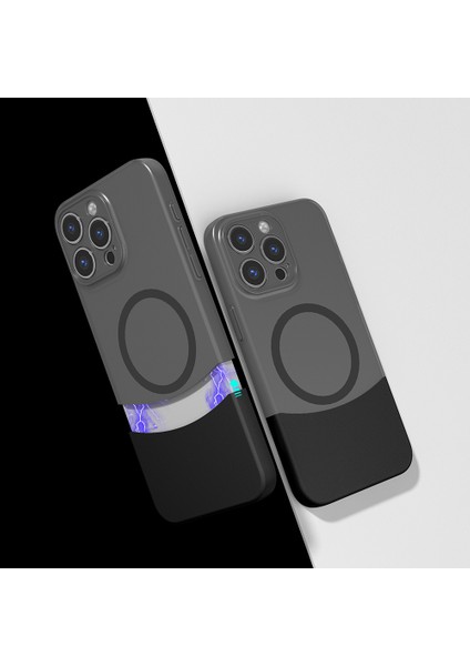 Spia iPhone 15 Pro Kılıf M-Safe Şarj Özellikli Mıknatıslı Spıa Duble Kapak - Gri fiyatları