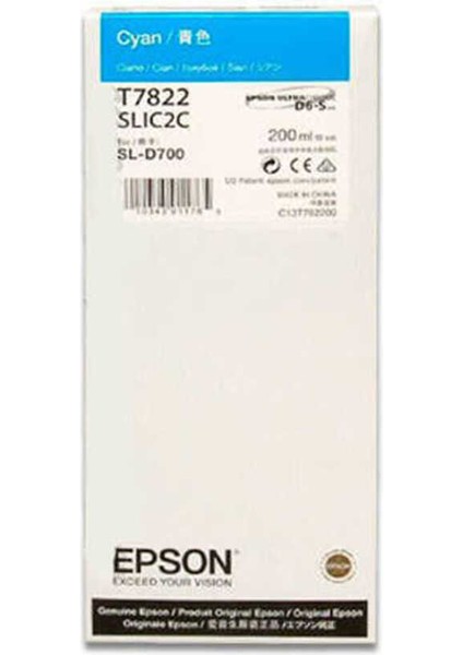 Surelab T7822 Mavi Orijinal Kartuş-C Grade