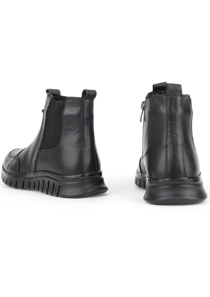 , Kadın Hakiki Deri Konfor Bot 15355Z1458 Siyah modelleri
