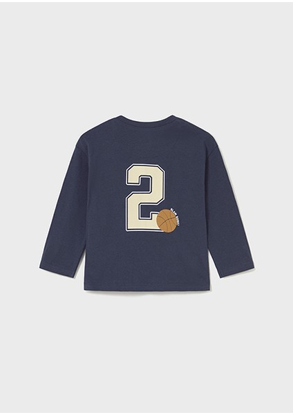Lacivert Erkek Bebek Uzun Kollu Baskılı T-Shirt 2060 fiyatları