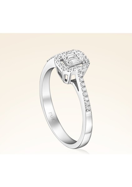 0,25 Karat Kolu Taşlı Baget Pırlanta Yüzük fiyatları