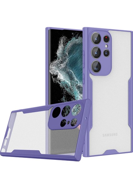 Spia Galaxy S23 Ultra Kılıf Spıa Parfe Kapak-Mor
