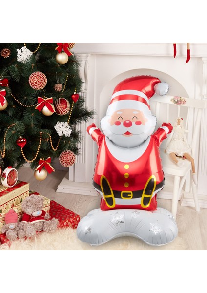 Yılbaşı Noel Baba Ayaklı Folyo Balon 58 * 120 cm