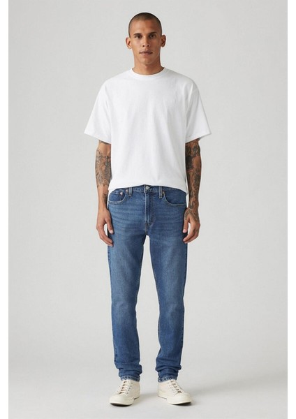 Lse 512 Pamuklu Slim Tapered Fit Daralan Paça Jeans Erkek Kot Pantolon A2087