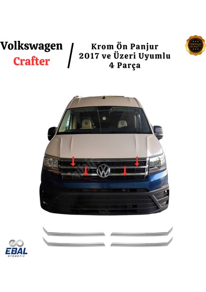 Vw Crafter Krom Ön Panjur 4 Prç. 2018 ve Üzeri P.çelik fiyatları