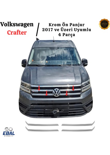 Vw Crafter Krom Ön Panjur 4 Prç. 2018 ve Üzeri P.çelik modelleri