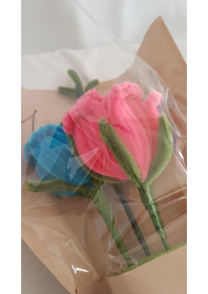 Gül Çiçek Buketi – El Yapımı Hediyelik Aranjman