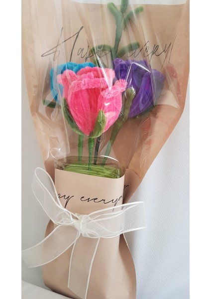 Gül Çiçek Buketi – El Yapımı Hediyelik Aranjman