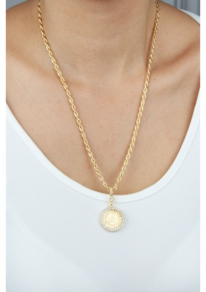 Çeyrekli Zincir Gold Kolye