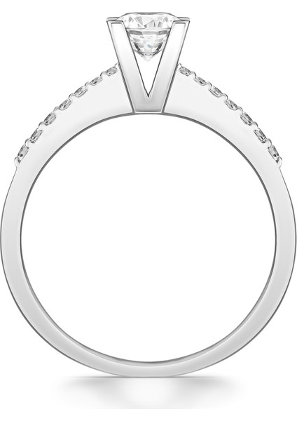 0,62 Karat Kolu Taşlı Tektaş Pırlanta Yüzük modelleri