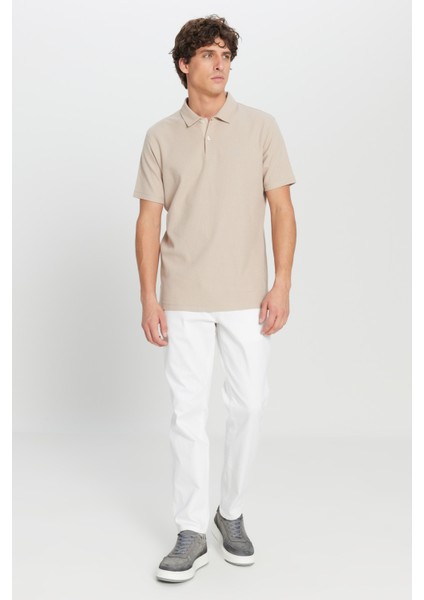 %100 Pamuk Slim Fit Dar Kesim Polo Yaka Jakarlı Triko Tişört fiyatları