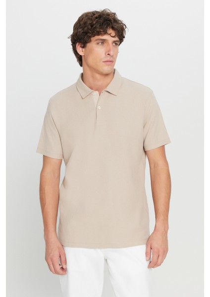 %100 Pamuk Slim Fit Dar Kesim Polo Yaka Jakarlı Triko Tişört modelleri