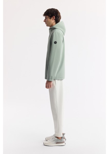 Erkek Mint Yeşil Kapüşonlu Su İtici Rüzgar Geçirmez Mevsimlik Comfort Fit Mont A51Y6054
