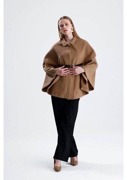 Deri Kemerli Kaşe Panço - Camel fırsatları