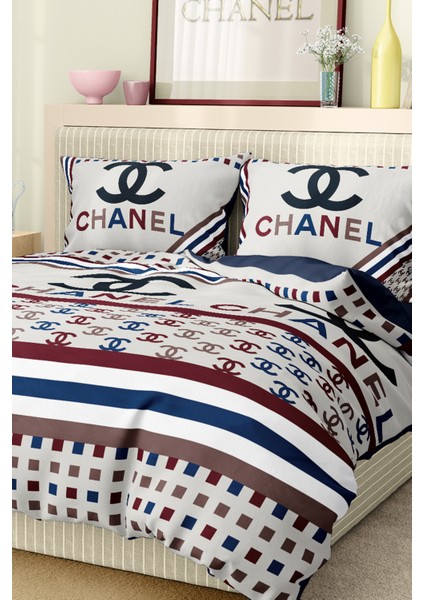 Nevresim Takımı Çift Kişilik Pamuklu Saten Kumaş 6 Parça 3D Dijital Baskı Duvet Cover Set Model No: fırsatları