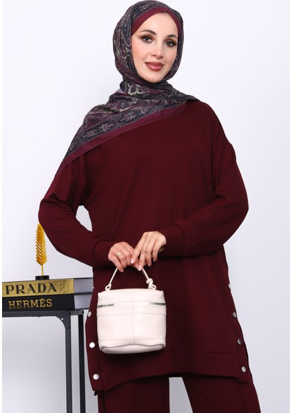 Mürdüm Bisiklet Yaka Çıtçıt Detaylı Modal Takım modelleri