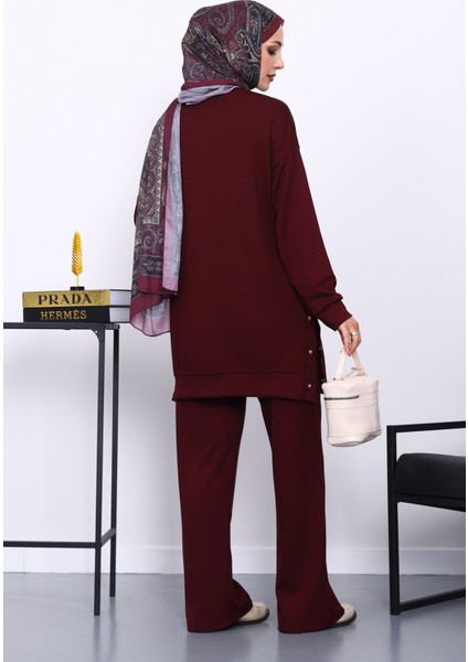 Mürdüm Bisiklet Yaka Çıtçıt Detaylı Modal Takım fırsatları