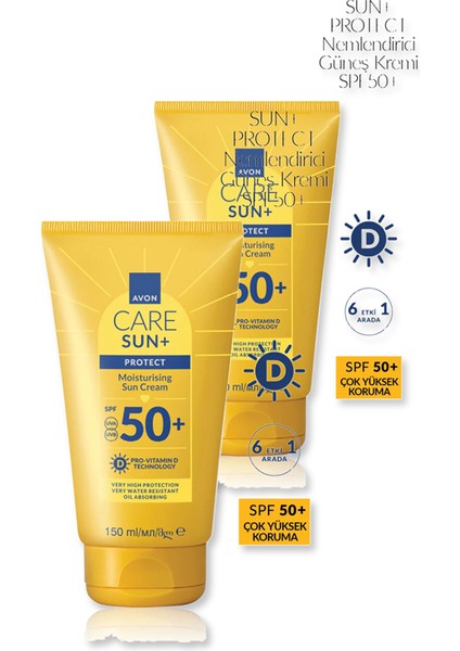 Care Sun+ Protect Nemlendirici Güneş Kremi SPF50 - 150ML Ikili Set