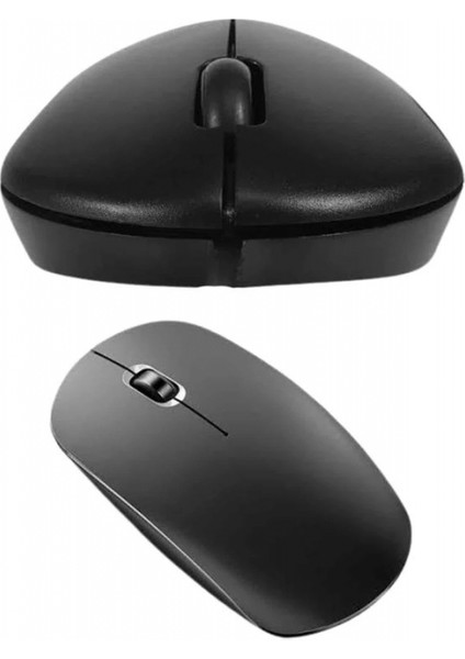Siyah Kablosuz Mouse Wireless Mouse Minimal Tasarım