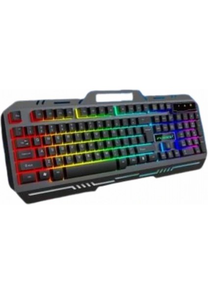 Işıklı Oyuncu Q Klavye Mouse Seti Siyah Gaming Oyuncu Klavye